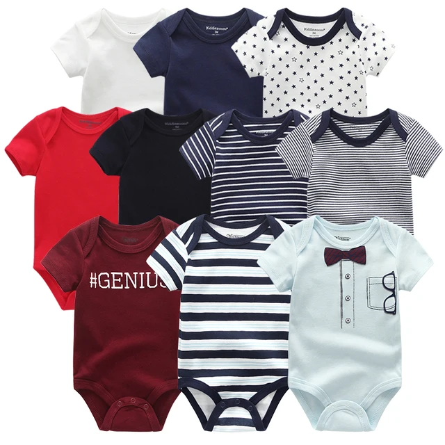 2023 Baby Rompers 5-pack infantil Jumpsuit Boy clothes Summer High quality Striped newborn ropa bebe Clothing kids Costume 1