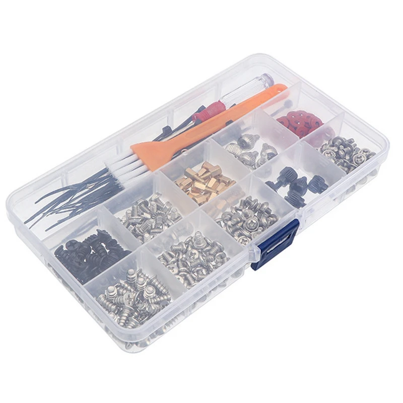 

330Pcs DIY Motherboard PC Personal Computer Assemble Case Fan Hand Screw Bolt Standoff Washer Set Assortment Kit