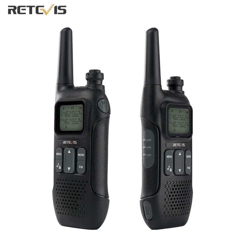 retevis rt616 pmr446 walkie talkie profesional 2 pcs rechargeable walkie talkies long range two way radio receiver for hunting free global shipping