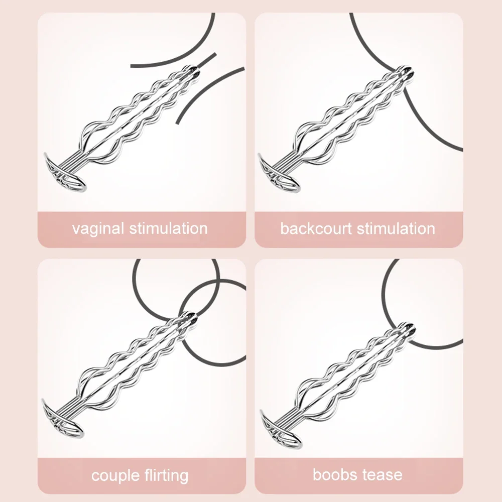 BlissStar Металлический анальный массажер 6 шариков