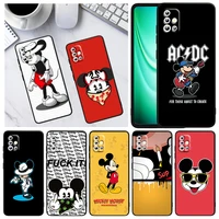 mickey mouse music dance for samsung a73 a72 a71 a53 a52 a51 a42 a33 a32 a23 a22 a21s a13 a12 a03 a02 s a31 black phone case