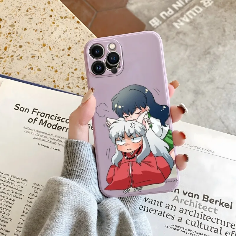 

Japan Anime Kagome Phone Case Candy Color For IPhone 14 12 13 11 Pro Max Mini X XR XS Max 7 8 Plus Soft Silicon Cover