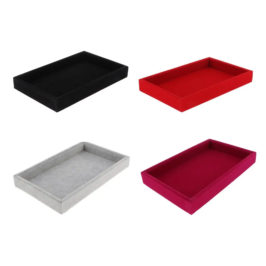 Многофункциональный бархатный поднос для ювелирных изделий витрина-органайзер