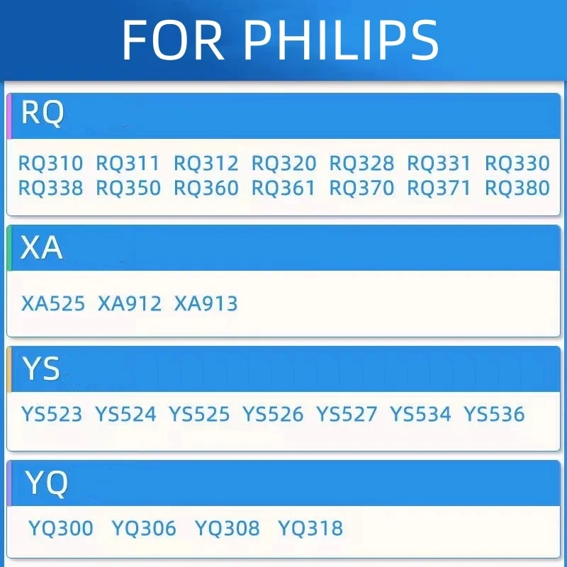 Подходит для лезвий электробритвы Philips RQ32/RQ310/311/312/320/330/350/360/RQ370.