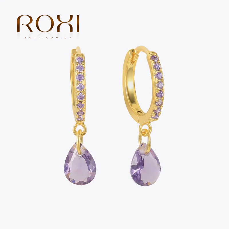 

Серьги-кольца женские из серебра 925 пробы, с кристаллами, 925 цвета