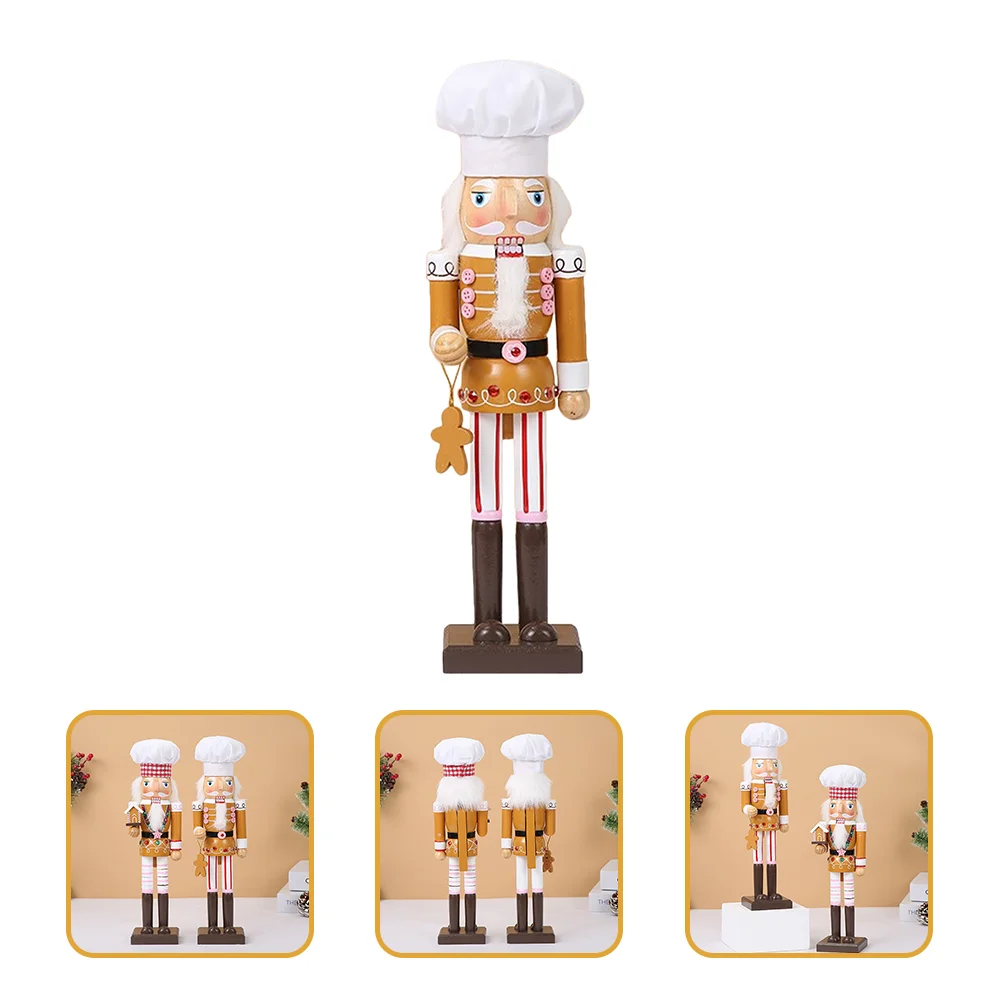 

Nutcracker Christmas Xmas Wooden Soldier Desktop Decor Anniversary 9Th Ornament Puppet Table Gifts Figurine Figure Figurines
