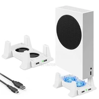 for xbox vertical stand with 2 cooling fans series s 3 speed cooler for xbox series s game console holder with 2 usb ports