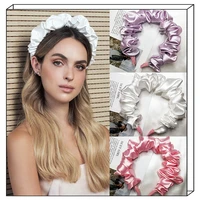 2021 new imitation silk wrinkle hairband large size headband all match hair accessories face pressure hair band
