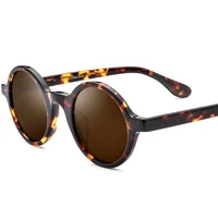 johnny depp round sunglasses men women polarized sun glasses brand vintage acetate glasses frame top quality