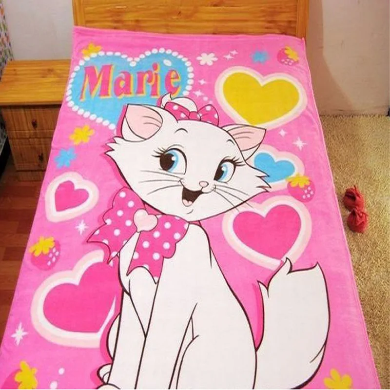 

Disney Cartoon Marie Cat Mickey Mouse Stitch Elsa Blanket Flannel Children Throw Blanket Sheet Baby Boy Girl Birthday Gift