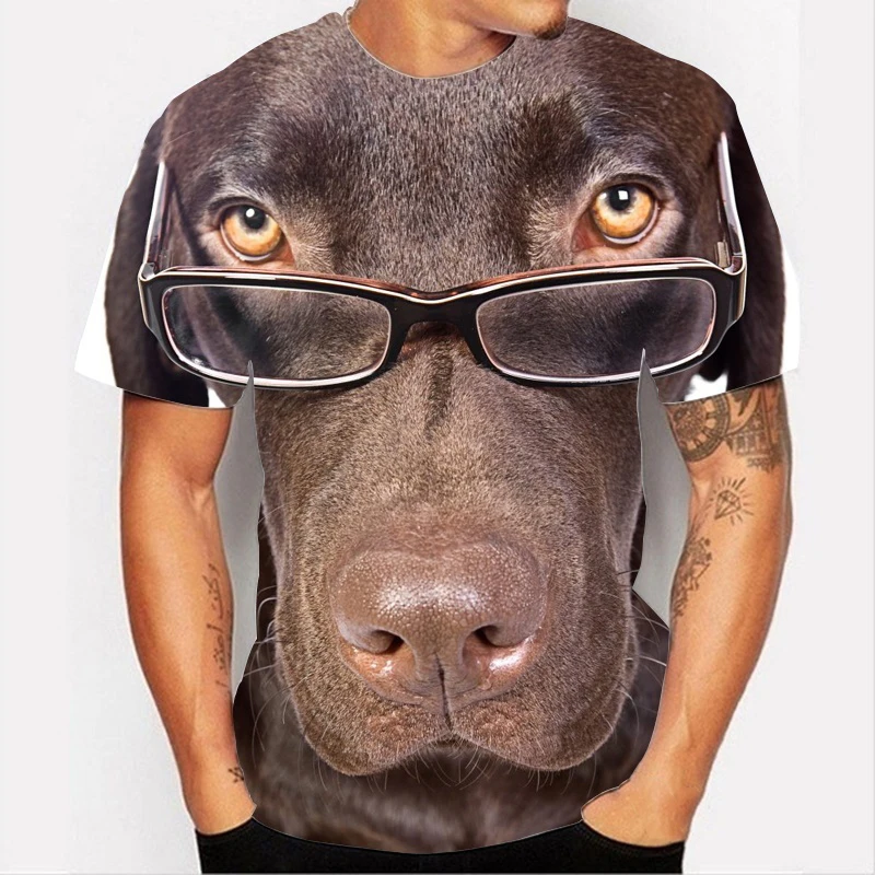 

New Summer Funny T-Shirts Cute Animal Dogs 3D Print Streetwear Men Women Casual Fashion Oversized T Shirts Tees Tops Clothing