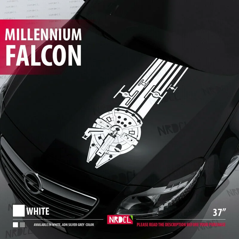 

Для MILLENNIUM FALCON TIE Fighter капот полосы автомобильные виниловые наклейки Переводные картинки