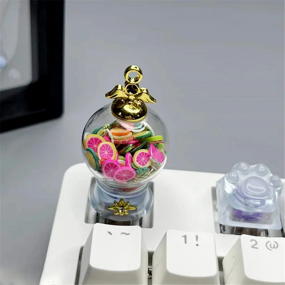 

Creative Personality Keycaps Cute Gashapon Machine Translucent Keycap Customized ESC Key For Mechanical Keyboard Cherry MX