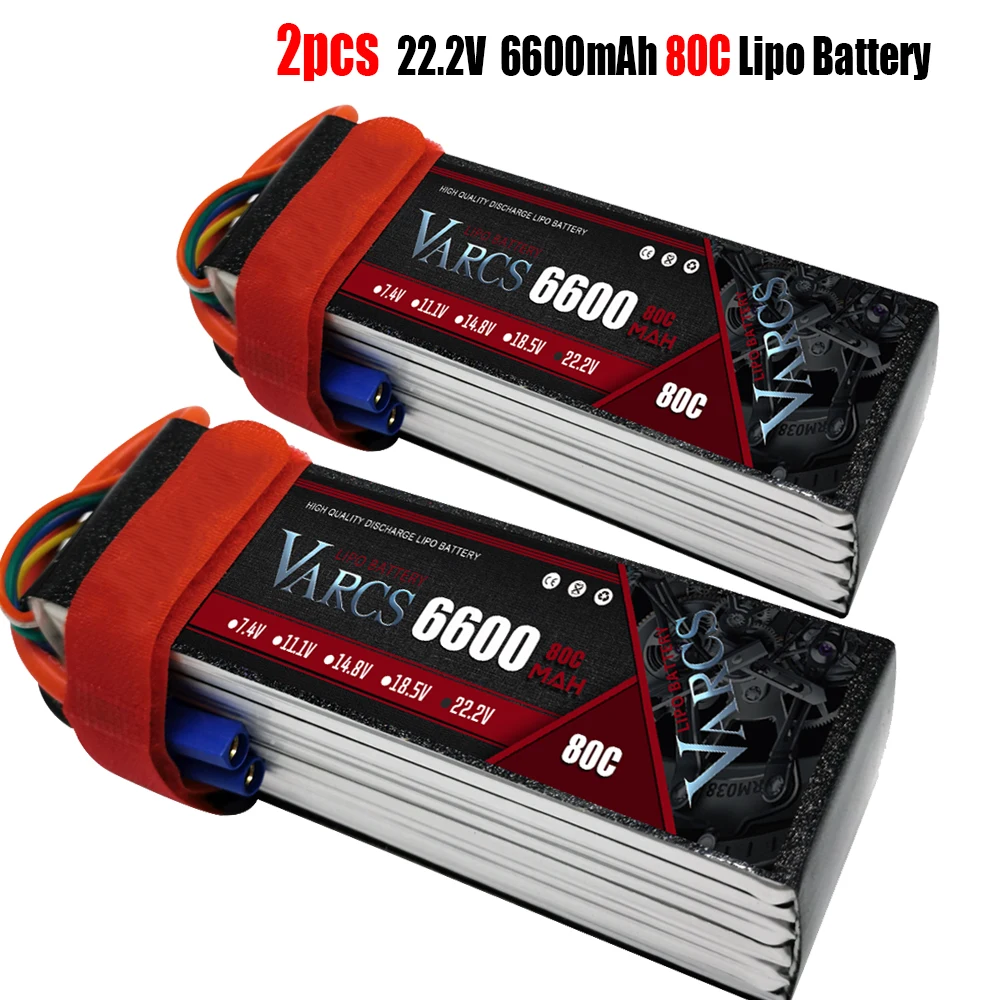 Lipo Batteries VARCS 7.4V 7.6V 11.1V 15.2V 14.8V 22.2V 2S 3S 4S 6S 5200Mah 6300Mah 6500mAh 6200mAh 6750mAh 8000mAh 7000mAh