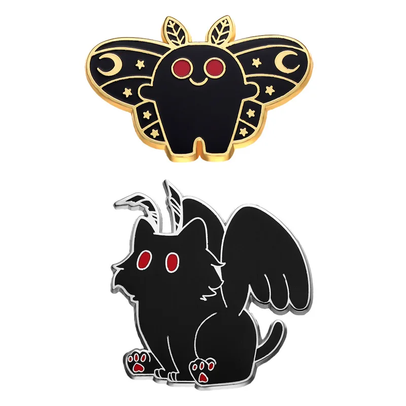 

Animal Enamel Pins Butterfly Sculpt Lapel Brooch Individuality Creativity Black Cat Jacket Knapsack Accessories Metals Badge