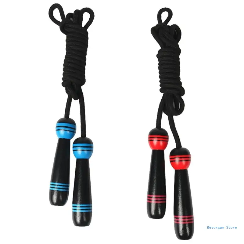 

Kids Wooden Handle Skipping Rope Children Jump Skip Rope Adjustable Length Drop Shipping