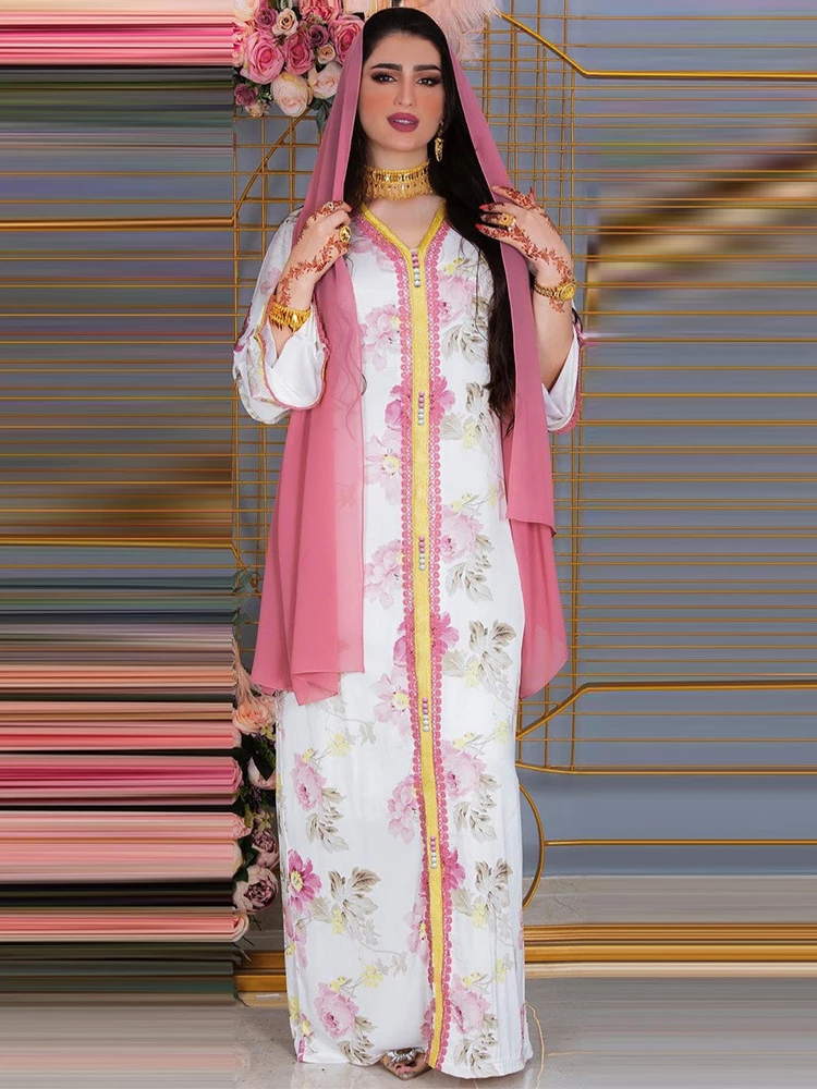 Женское мусульманское платье-абайя, Арабская абайя, Рамадан, хиджаб, раньше, мусульманский кафтан, длинное платье, платья, платья