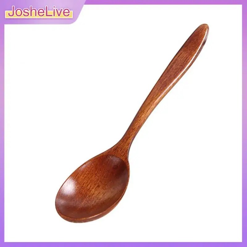 

Tableware Honey Coffee Spoon 1pcs Baby Eating Long Handle Ramen Spoon Catering Wooden Spoon Kitchen Cooking Utensil Tool 18cm