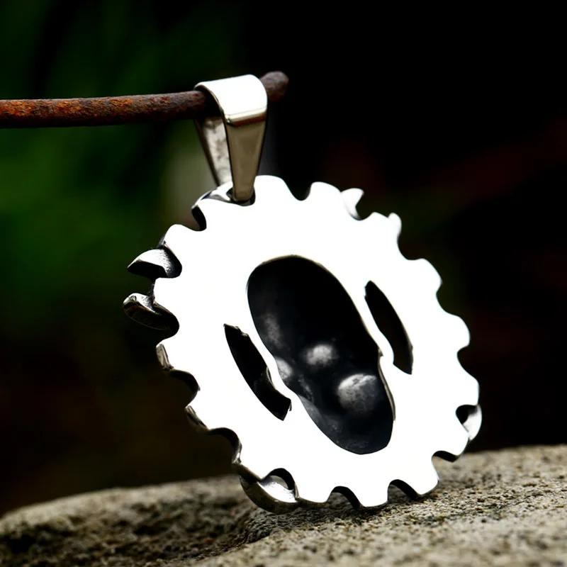 Крутая Тяжелая велосипедная цепь подвеска в виде черепа для мотоцикла двигателя