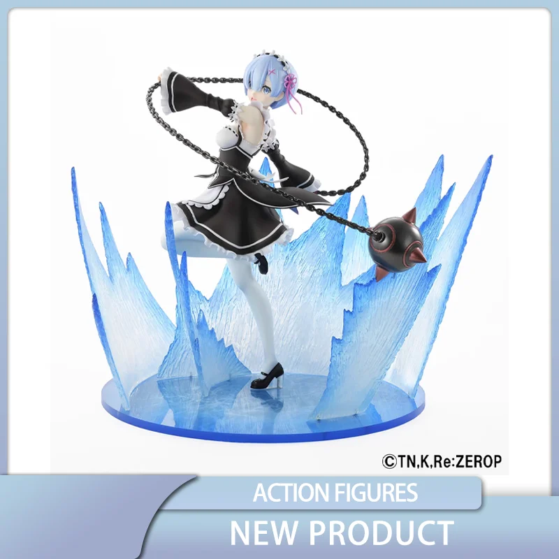 

Bellfine Re:Life in A Different World From Zero Rem Meteor Hammer Maid Attire Pvc Anime Action Figures Collect Model in Stock
