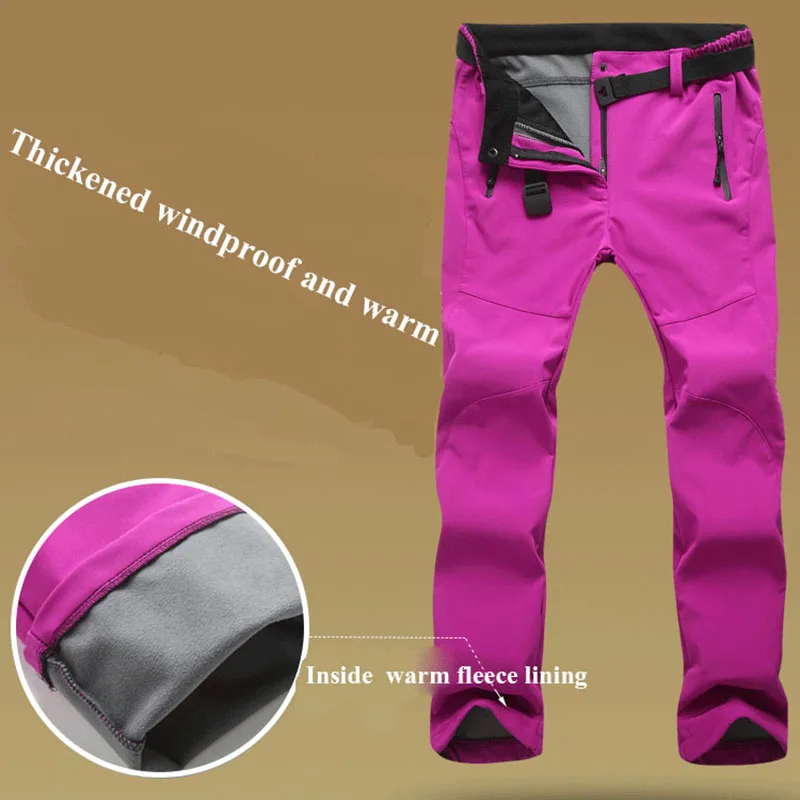 NUONEKO новые женские толстые флисовые теплые походные брюки для спорта на открытом