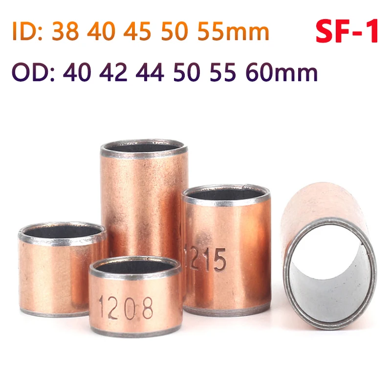 SF-1 Composite Copper Sleeve Oil-free Self-lubricating Bearing Inner Diameter 38 40 45 50 55mm Bushing Small Bushing