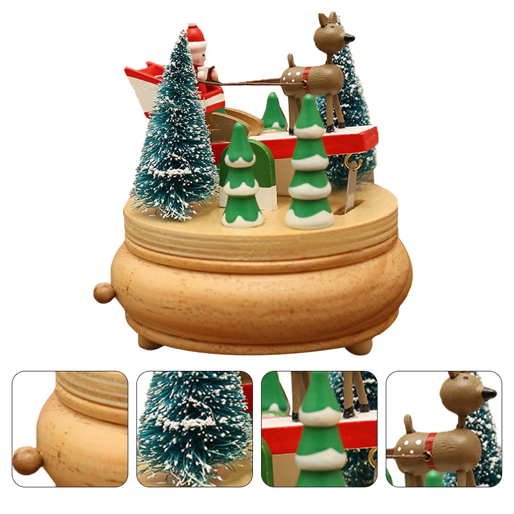 Рождественские музыкальные шкатулки матовое дерево подарки украшения детская
