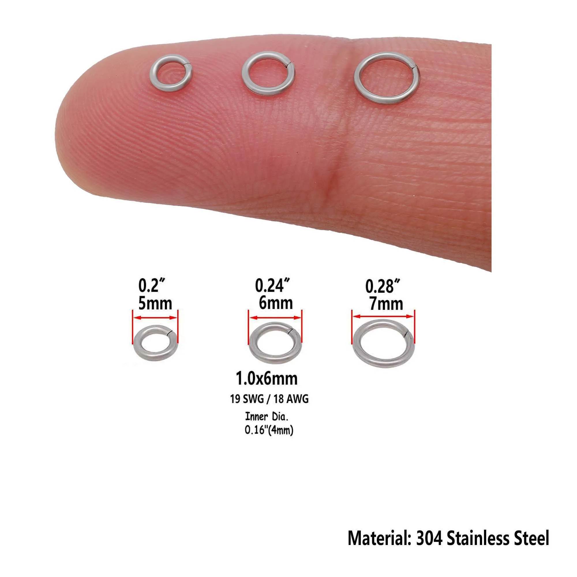 500PCS/Lot Stainless Steel Closed Jump Rings Split Rings Connectors for DIY Necklace Bracelet Jewelry Finding Making Accessories