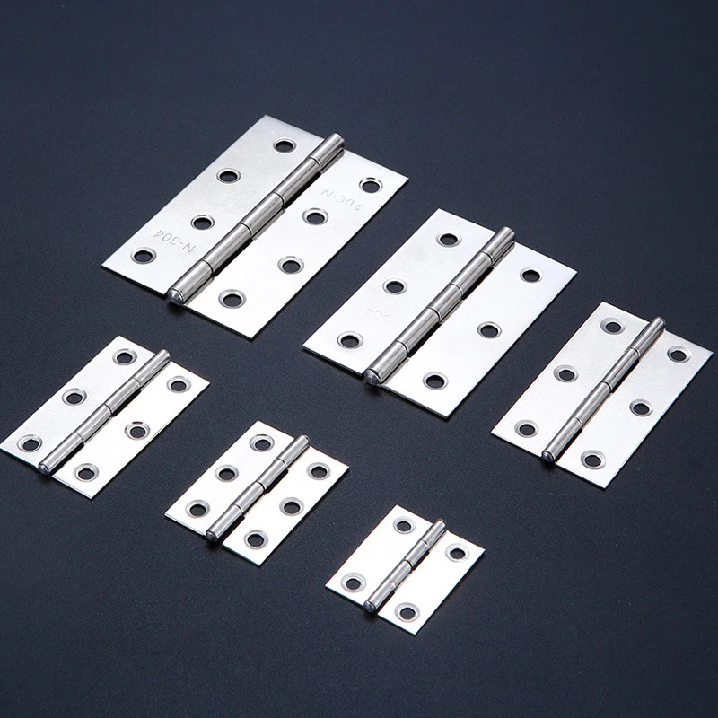 

2PCS Stainless Steel Flat Hinge Cabinet Doors 1 Inch 1.5 Inch 2inch 2.5 Inch 3inch 4inch Windows Hinge Wooden Box Mini Hinges