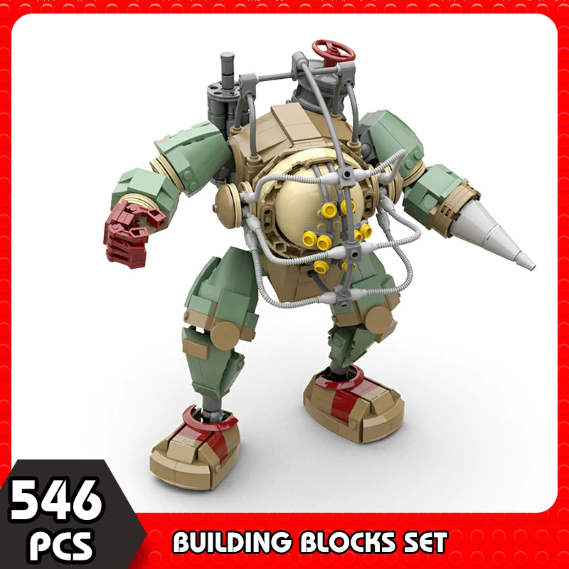 

Moc BioShocked Robot Big Daddyed Building Blocks Set Shooting Game Characters Mech Model Bricks Assemble Toys for Children Gifts