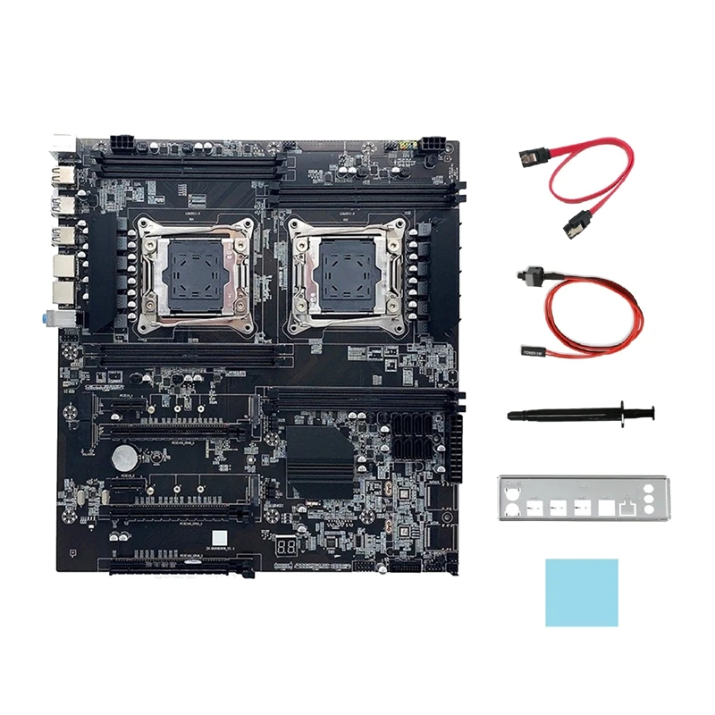 

Материнская плата X99 D4 + кабель переключателя + кабель SATA + термоподушка LGA 2011 PCI-E16X поддержка 8XDDR4 двойной слот для процессора для замены ALEO