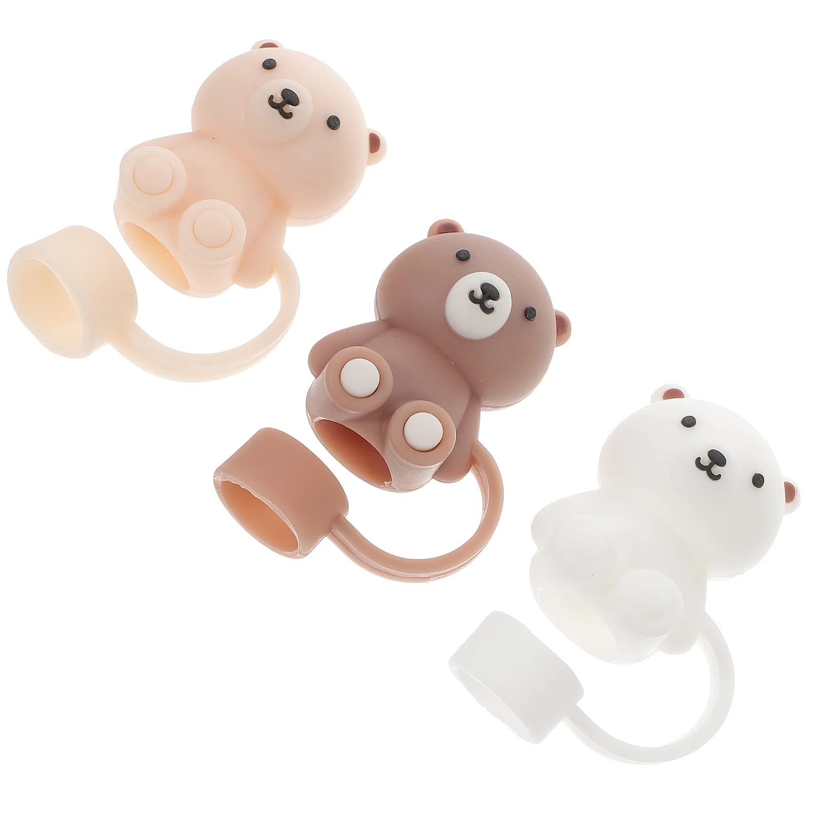 

3 Pcs Silicone Straw Cover Caps Tip Tips End Glass Plug Lids Supplies Covers Topper Plugs Disposable