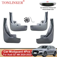 tonlinker car mudguard for audi q7 4m 2020 2021 2022 front rear mudguards splash guards fender mudflaps accessories 4pcs