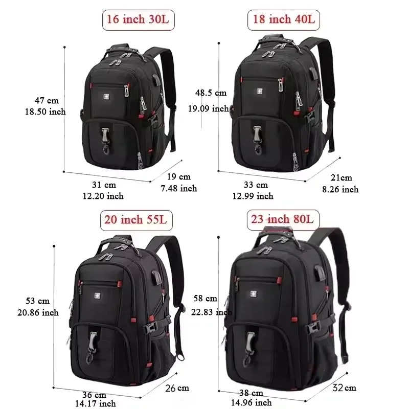 Фото 2025 Plecak Bag Мужской Mochila USB-зарядка Противоугонный рюкзак Путешествия Rugzak 16 18 20 23 дюймов Ноутбук Мужской Водонепроницаемый Antirrobo №4