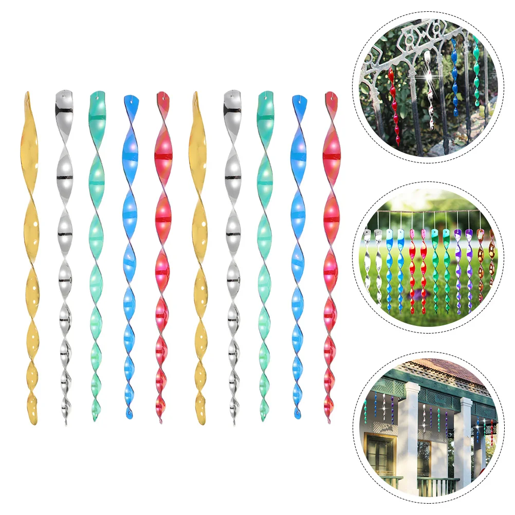 

Bird Rods Reflective Scare Deterrent Birdsspiral Wind Garden Pigeons Hanging Devices Twisting Stripdevice Keep Woodpeckertools