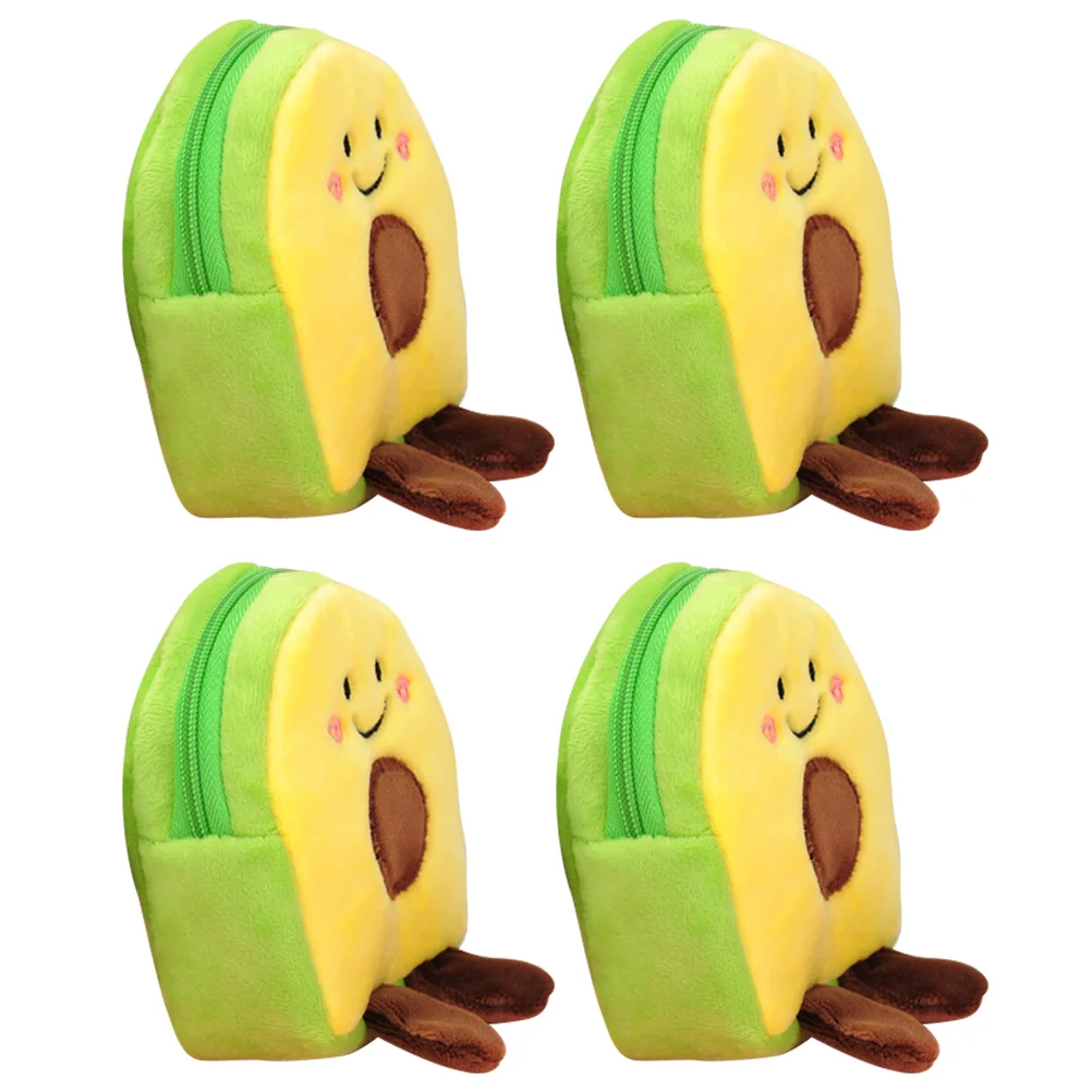 

Purse Avocado Change Wallet Pouch Bag Keychain Plush Minigirl Shape Holder Zipperedladies Caseearbuds Fruit Key Purses Shaped