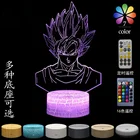 3D настольная лампа Dragon Ball Son Goku, креативный подарок, визуальный стерео свет, цветной сенсорный светодиодный ночсветильник, подарок на день рождения, рождественский подарок