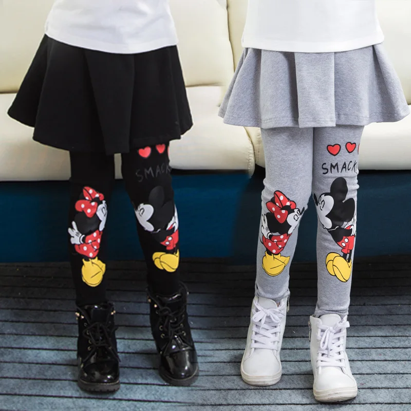 

Girl Minnie Mickey Mouse Legging Cute Cartoon Skirt-pants Cake Skirt Baby Girl Winter Warm Leggings Children's Girls Skirt Pant