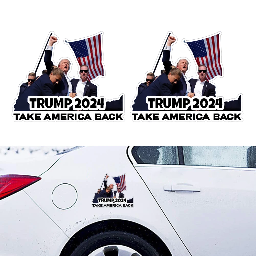 Наклейки Donald Trump 2024 20x16 См Креативные Take America Back Для Автомобиля Мотоцикла