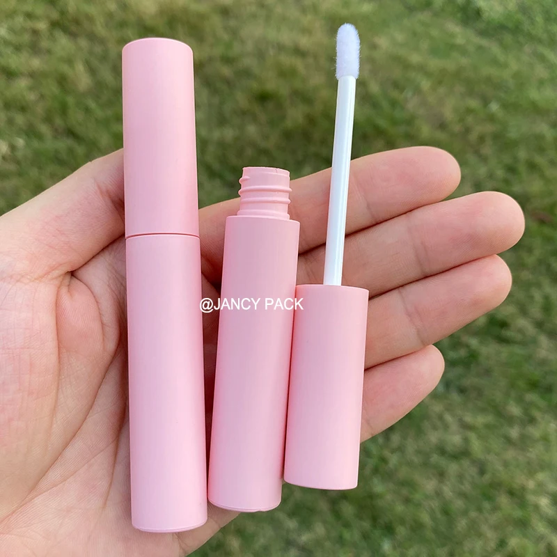 

Empty full pink Lip Gloss Bottle Plastic Lip Balm Tubes With Wand 10ml Refillable Lip Balm Bottles Cosmetic Packing Container