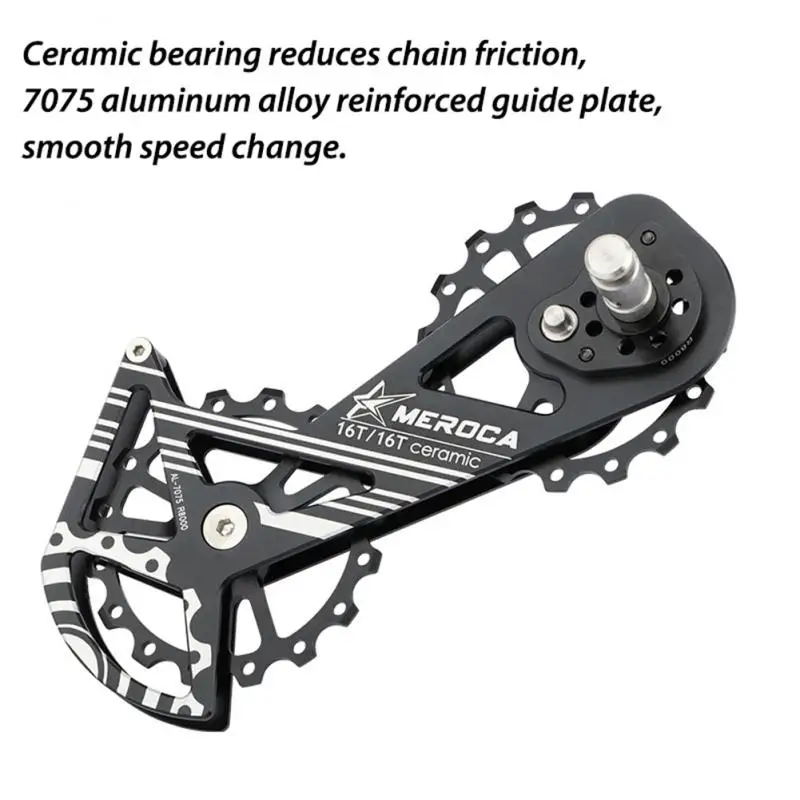 

Guide Chain Wheel Aluminum Alloy Adjustable Double 16t Light Weight Motorcycles Bike Accessories Bike Guide Chain Wheel