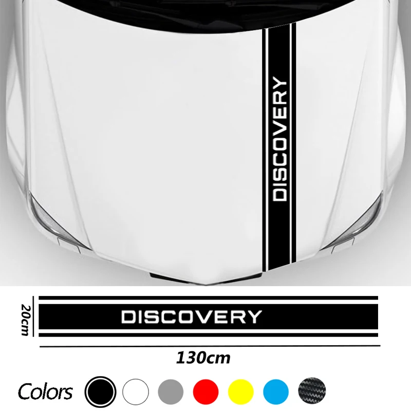 

Car Front Hood Sticker for Land Rover Discovery 3 4 2 Freelander Evoque Velar Supercharged SVR Auto Bonnet Cover Stripes Decals