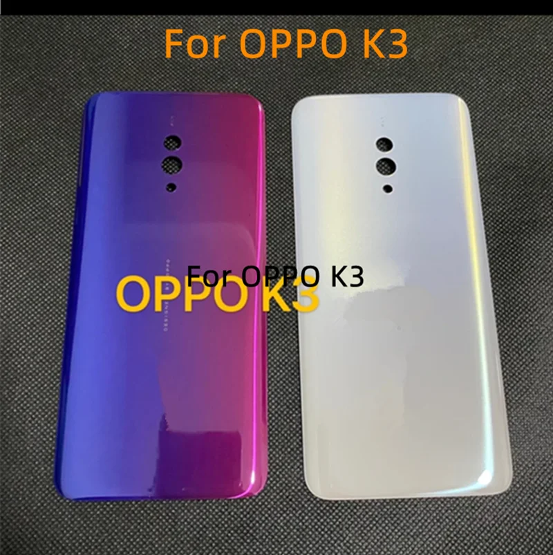 

For OPPO K3 Back Cover Battery Door glass back Housing with Adhesive Battery Cover