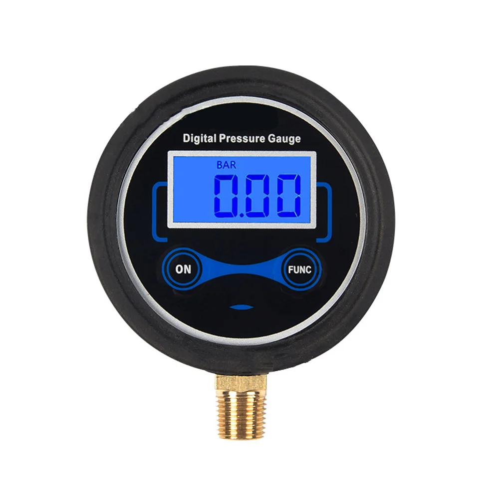 

0-200PSI Air Pressure Gauge Dial Meter Tester Copper Rubber Digital Tire Pressure Gauge 1/8NPT Thread for Car Truck Bike Auto