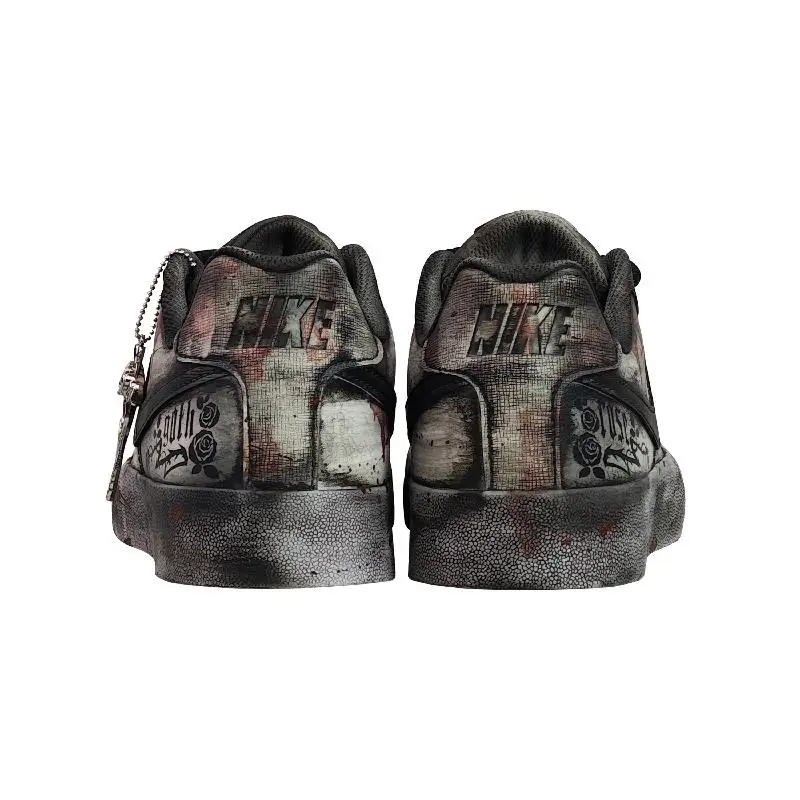 【Настроить】Nike Court Royale Обувь для скейтбординга Унисекс Низкие черные/коричневые