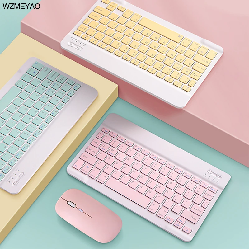 Bluetooth-клавиатура для iPad Teclado беспроводная клавиатура и мышь Xiaomi Samsung Huawei планшетов