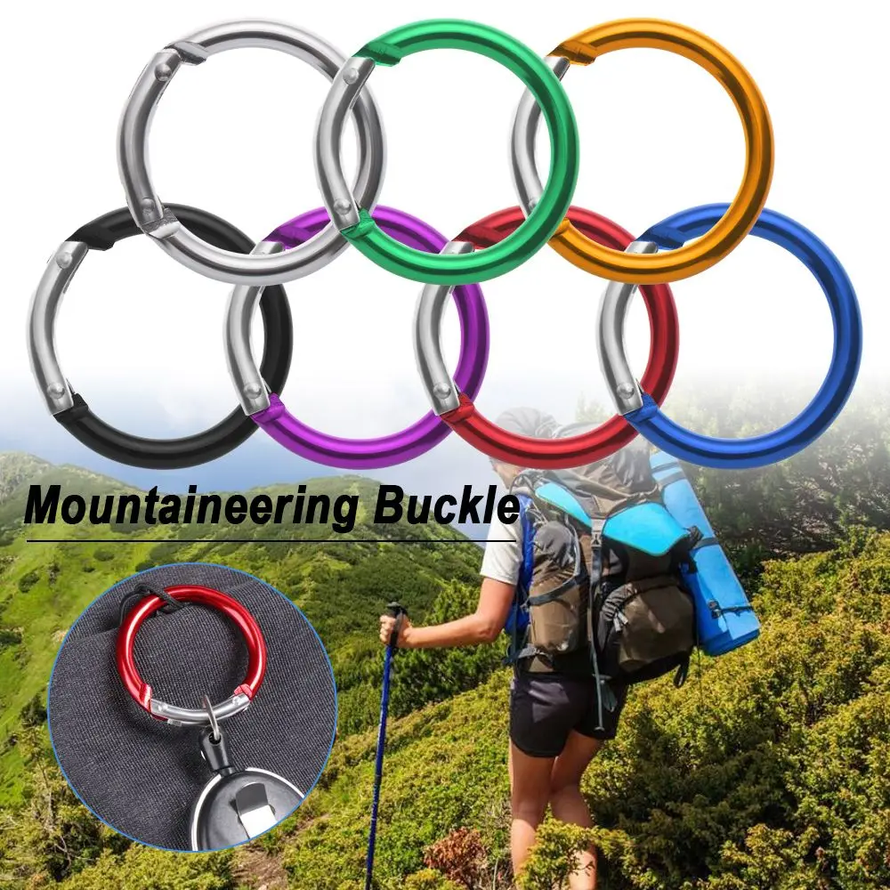 

Alloy Hooks Outdoor Accessories Spring Snap Clips Camping Keyring Carabiner Bag Belt Buckles Mountaineering Buckle