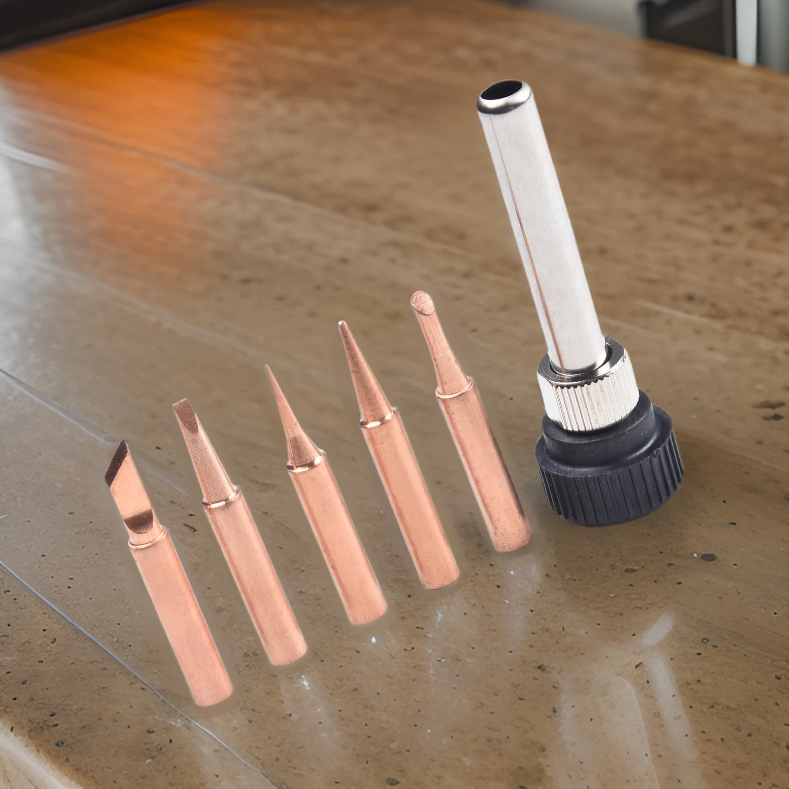 5 наконечников для паяльника 936 набор из чистой меди 900 м + 1 аксессуар паяльной