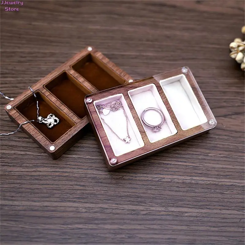 

1pc Wood Jewelry Box Organizer Jewelry Display Stand Earrings Case Boxes Gift Packing Organizer Boxes