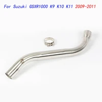 slip on motorcycle mid connect tube middle link pipe stainless steel exhaust system for suzuki gsxr1000 k9 k10 k11 2009 2011
